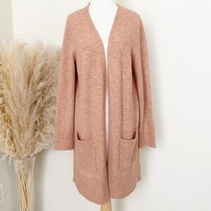 Marled Cozy pink knit cardigan sweater